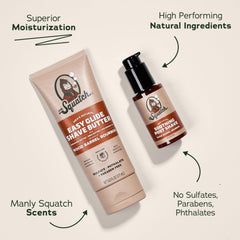 Dr. Squatch Wood Barrel Bourbon Soothing Post-Shave Moisturizer calms skin after shaving.