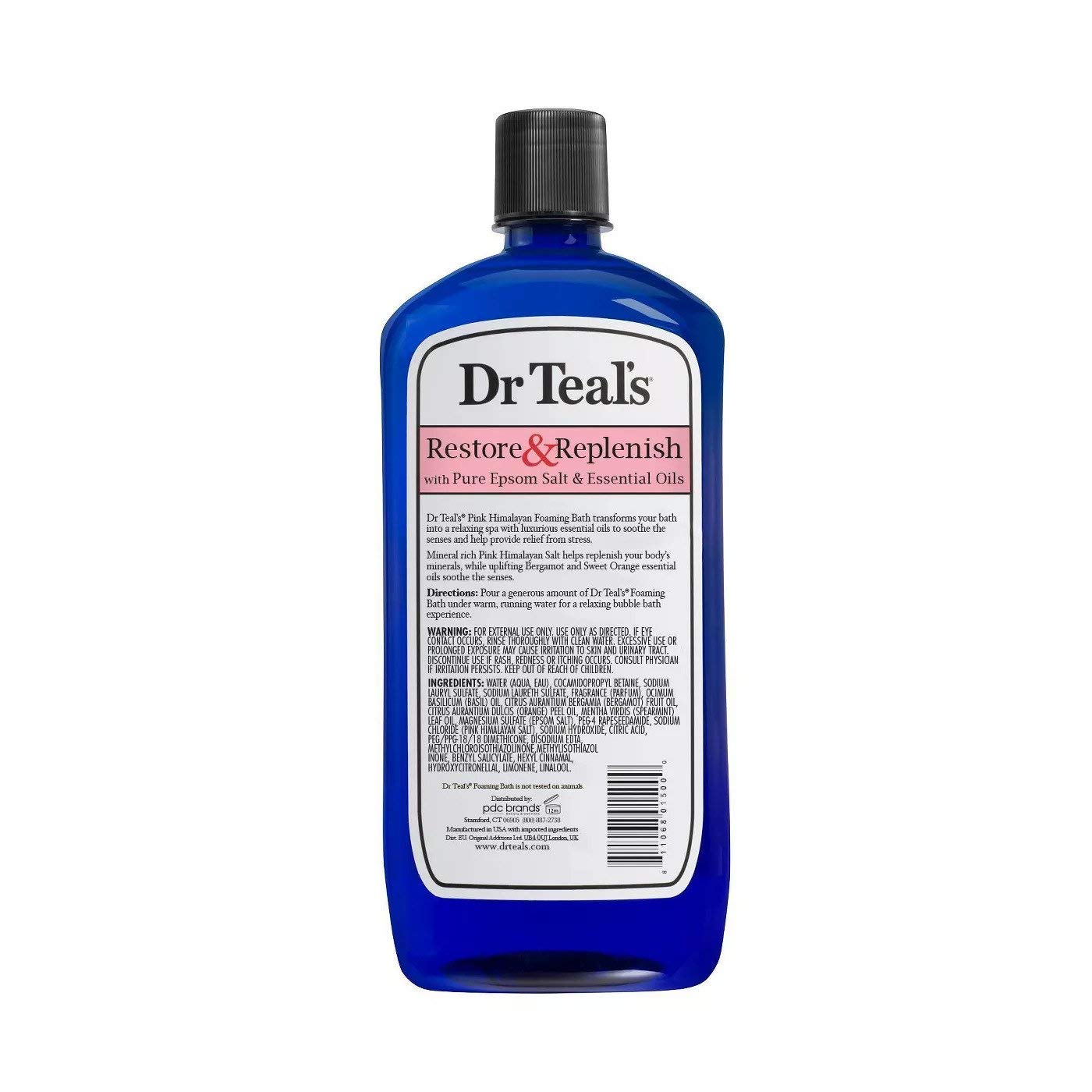Dr Teal's ambiance bain spa à domicile, parfum bergamote et orange douce