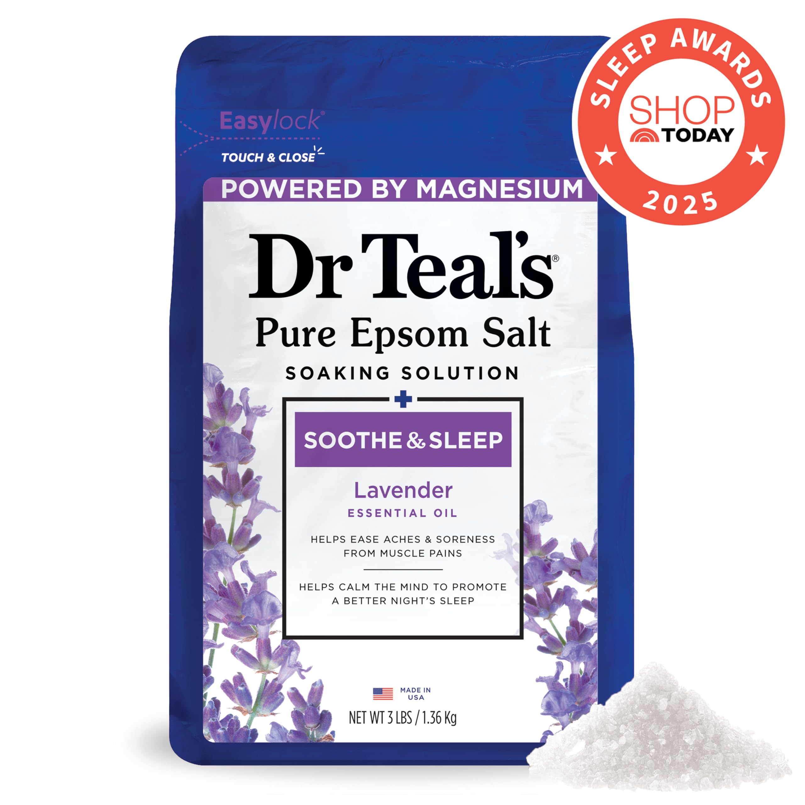 Dr Teal's aroma de lavanda para calmar la mente durante el baño.