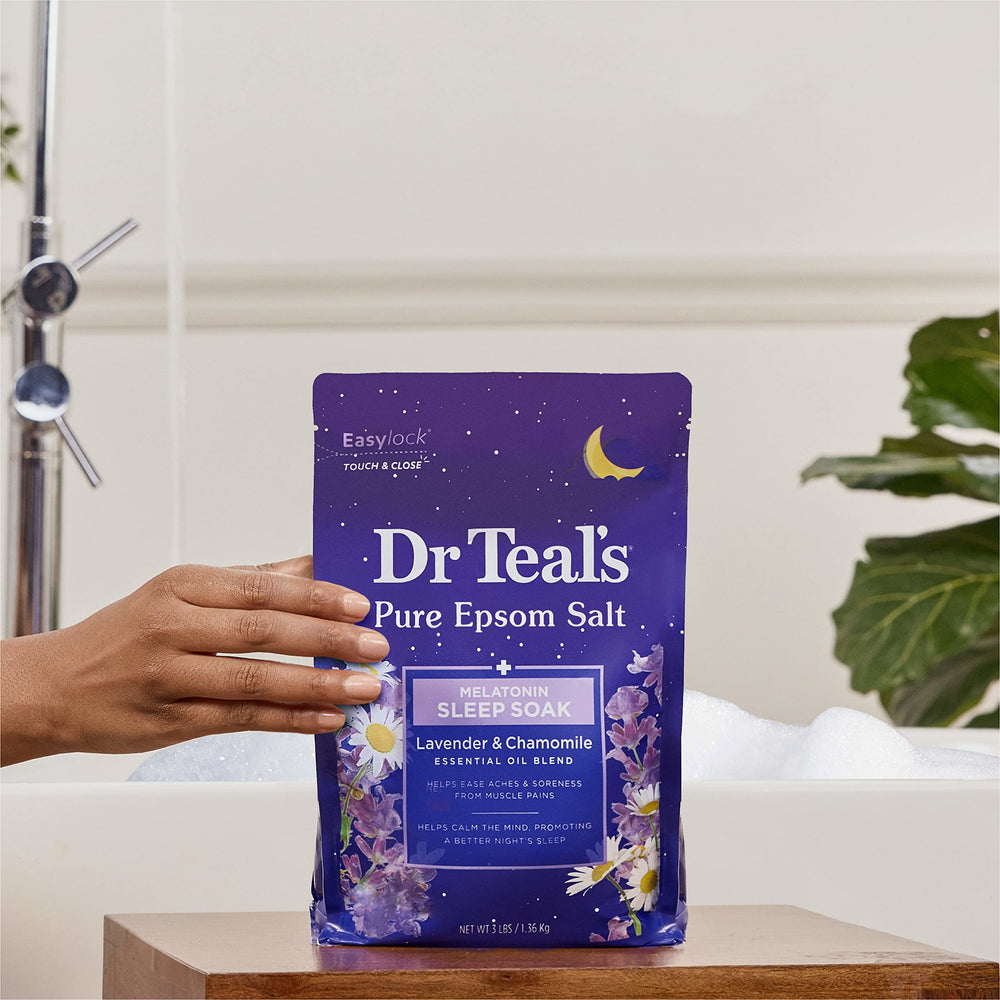 Dr Teal's aroma de lavanda y manzanilla para relajación sensorial.