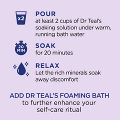 Dr Teal's baño de 20 minutos para reducir el estrés y la tensión.