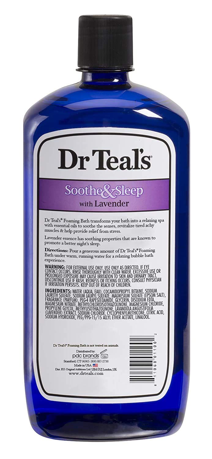 Dr Teal's Lavande – bouteille 34oz, expérience spa à domicile.
