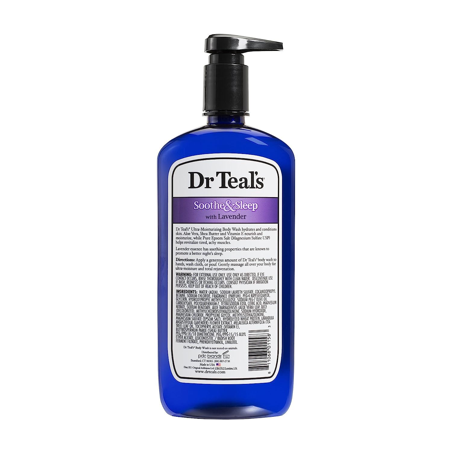 Dr Teal's lavande: parfum apaisant favorisant le sommeil potentiel.