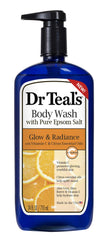 Dr Teal's gel de baño con sal de Epsom en botella para piel suave y relajación.