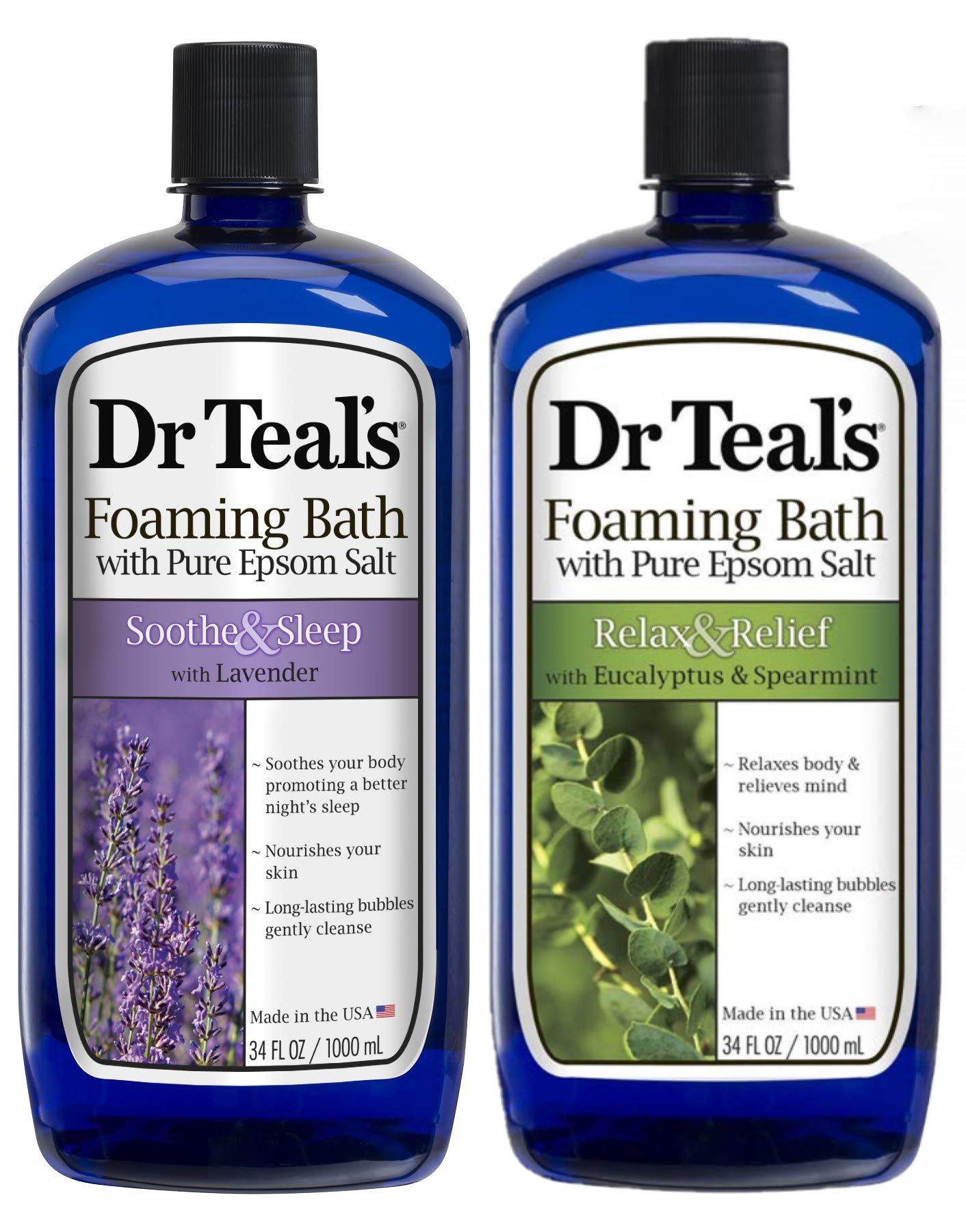 Dr Teal's Lavande : mousse de bain apaisante pour une routine relaxante.