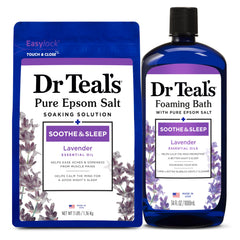Dr Teal's sal de Epsom lavanda en bolsa para relajación muscular