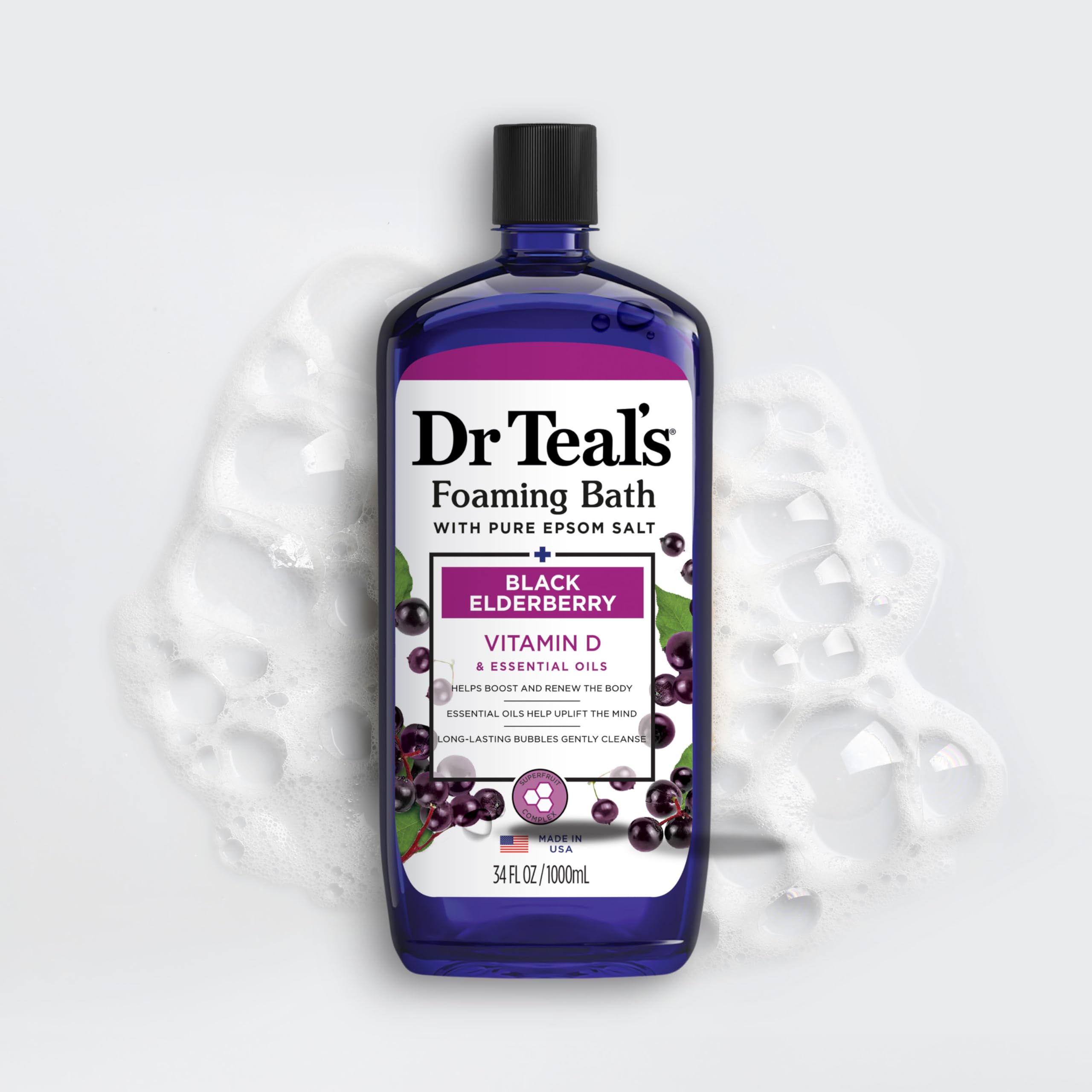 Dr Teal's Fórmula libre de parabenos y ftalatos cuida la piel.