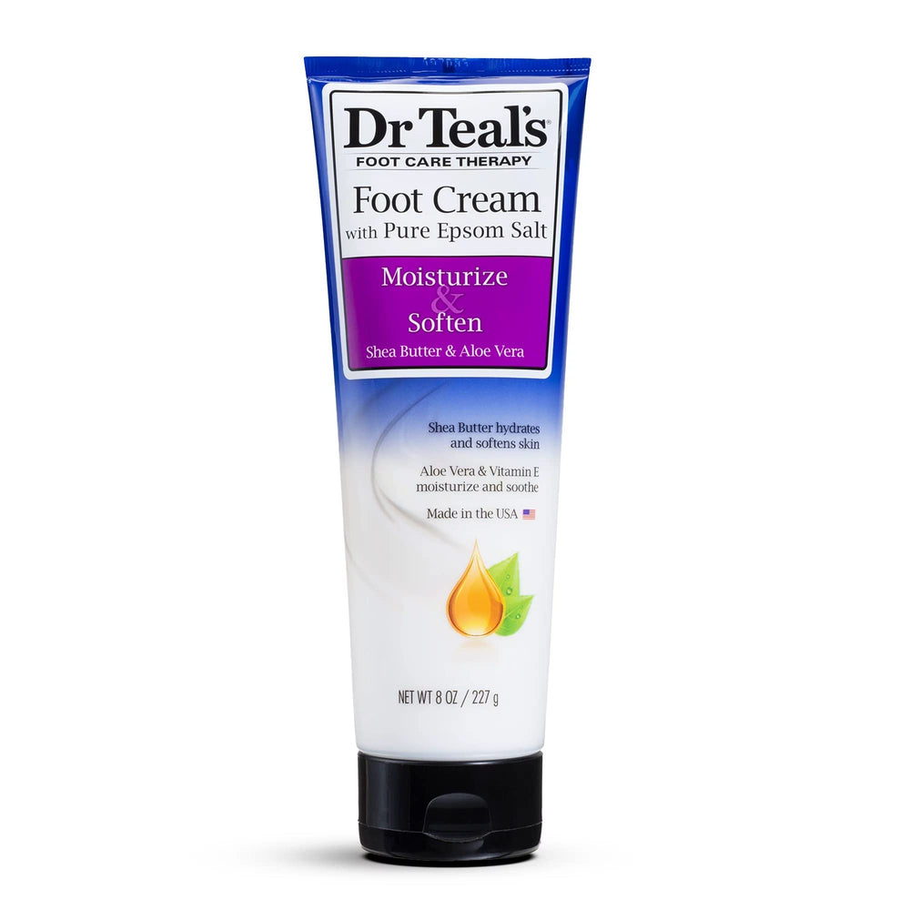 Dr Teal's set regalo de crema para pies con sales de Epsom para uso diario y relajación.
