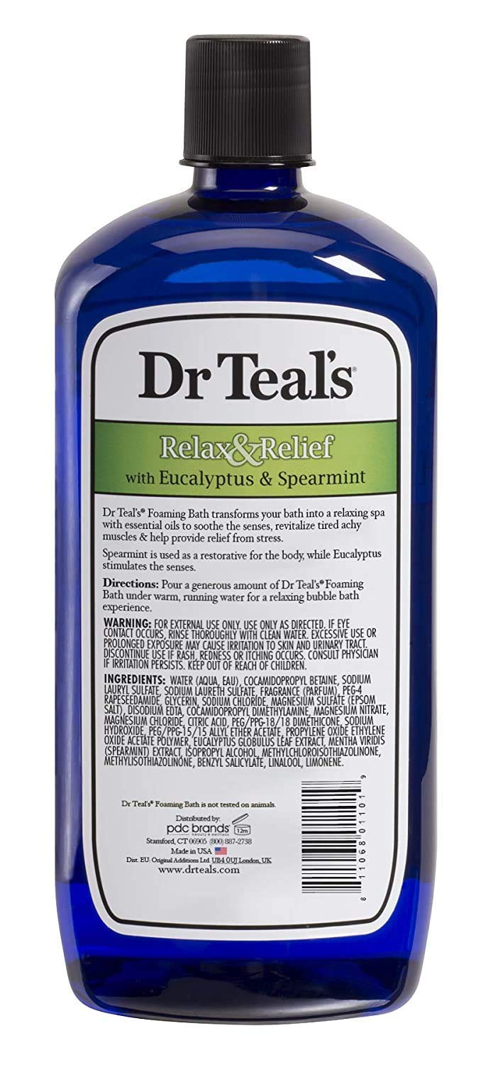 Dr Teal's Sels d’Epsom, ingrédient revitalisant pour les muscles après l’effort.