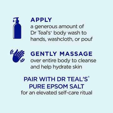 Dr Teal's textura cremosa para cuerpo durante el lavado