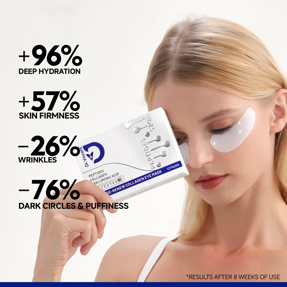 Dr Vincent Patchs Yeux Peptide – formule douce et naturelle sans parabènes.