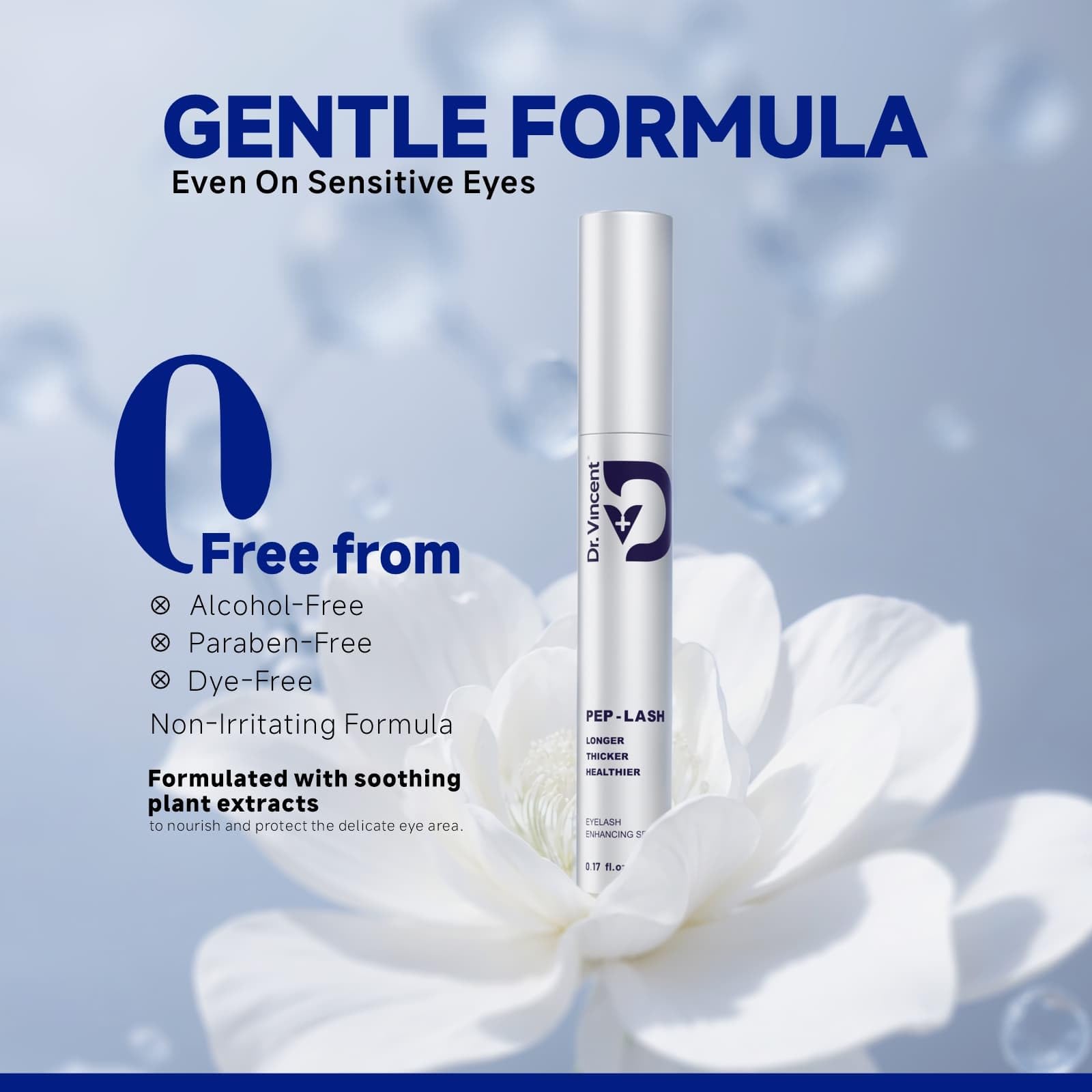Fórmula sin prostaglandinas, apta para ojos sensibles y uso diario.