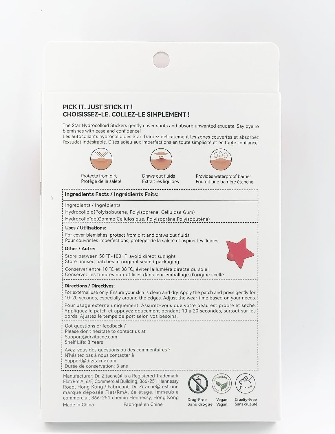 Empaque individual Dr. Zitacne, parches con higiene y conveniencia