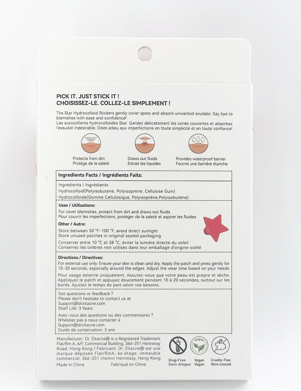 Empaque individual Dr. Zitacne, parches con higiene y conveniencia