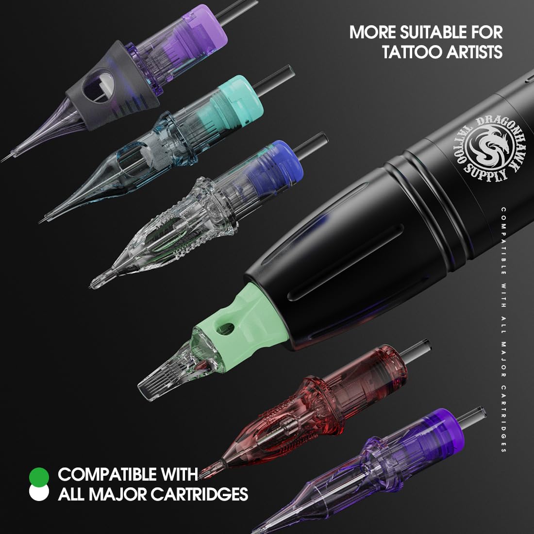 Dragonhawk cartuchos duraderos para líneas limpias y mayor control.
