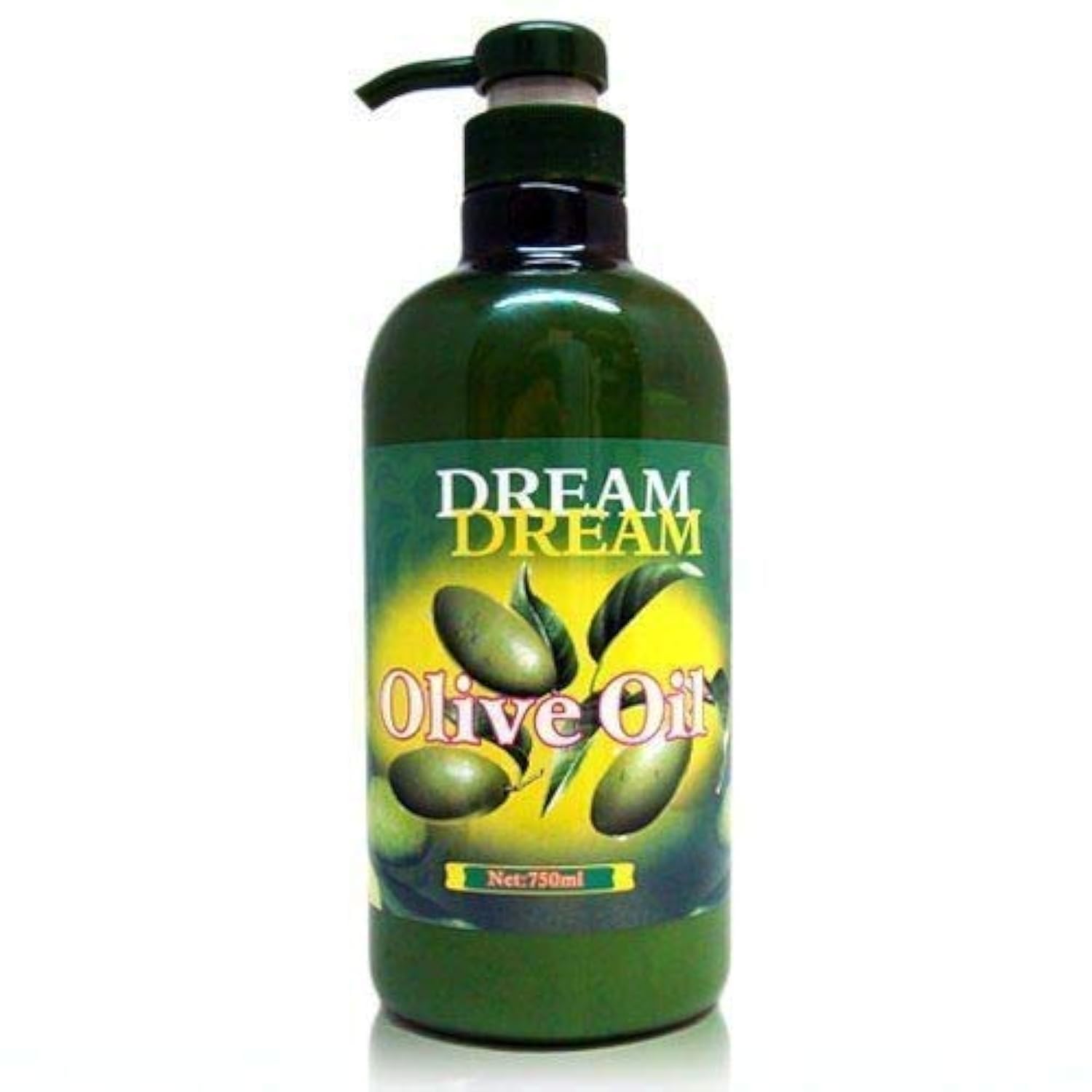 Dream Dream loción de aceite de oliva en bote de 750 ml para cuerpo, manos y pies.