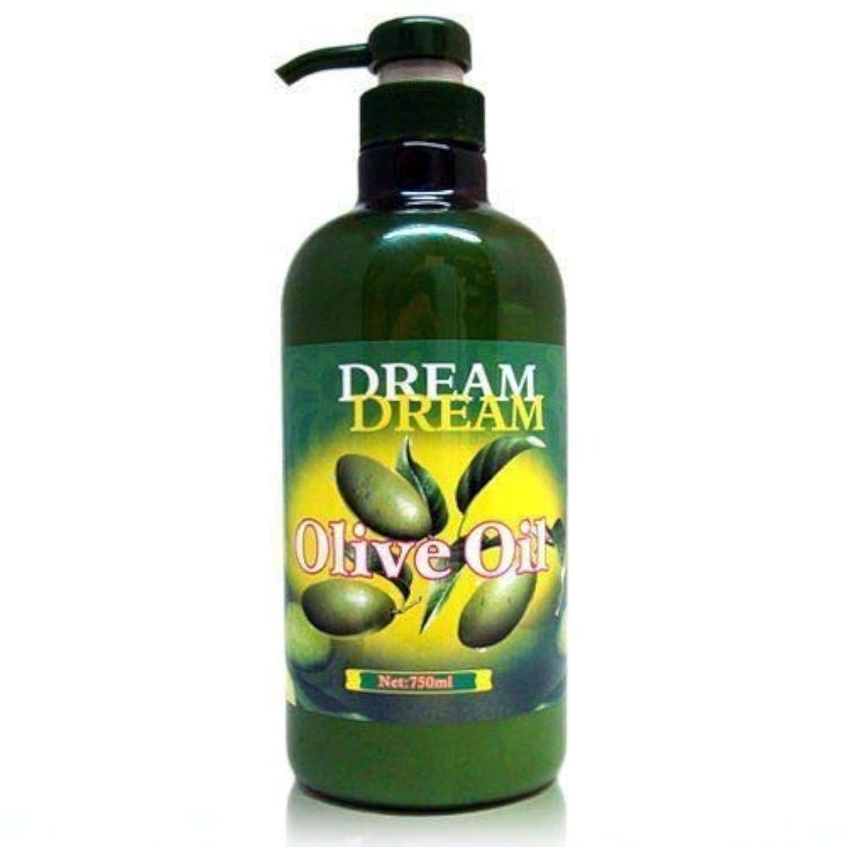 Dream Dream loción de aceite de oliva en bote de 750 ml para cuerpo, manos y pies.