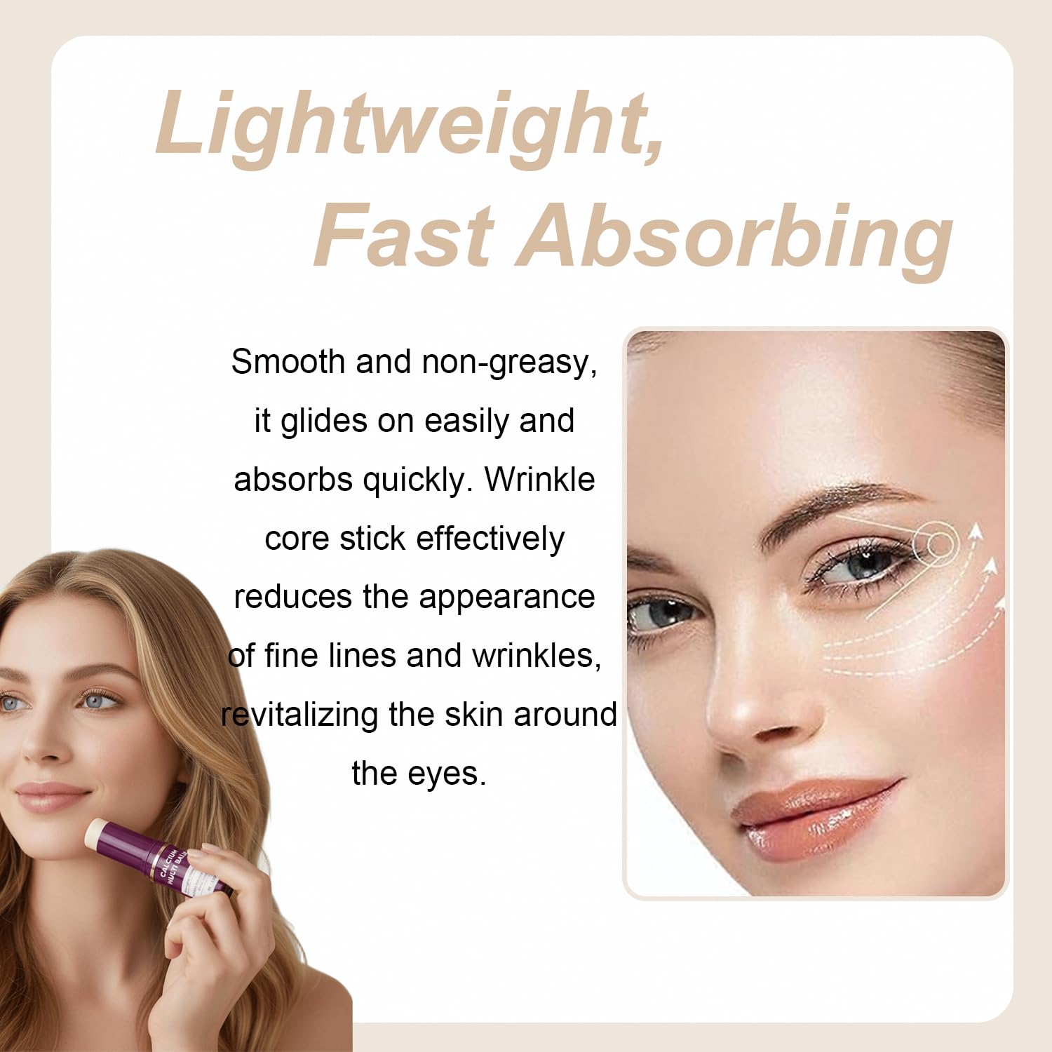 DreamCatching Calcium Multi Balm Stick for lips provides smooth, non-greasy moisture and glide.