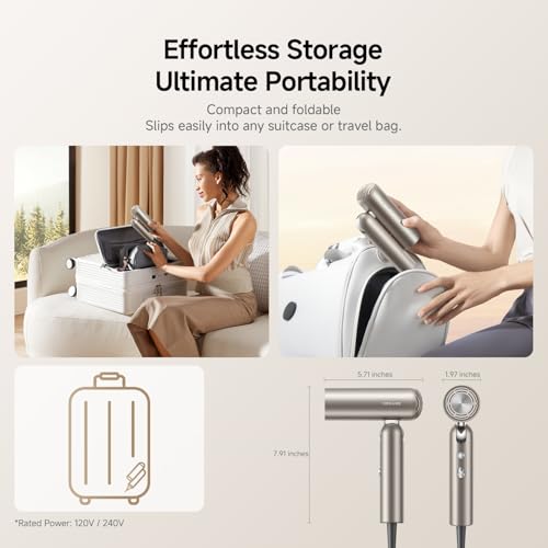 Dreame Pocket Pro secado eficiente para peinados en viaje