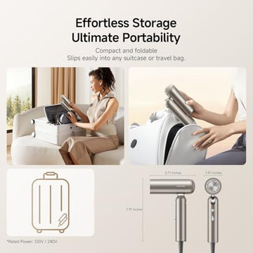 Dreame Pocket Pro secado eficiente para peinados en viaje