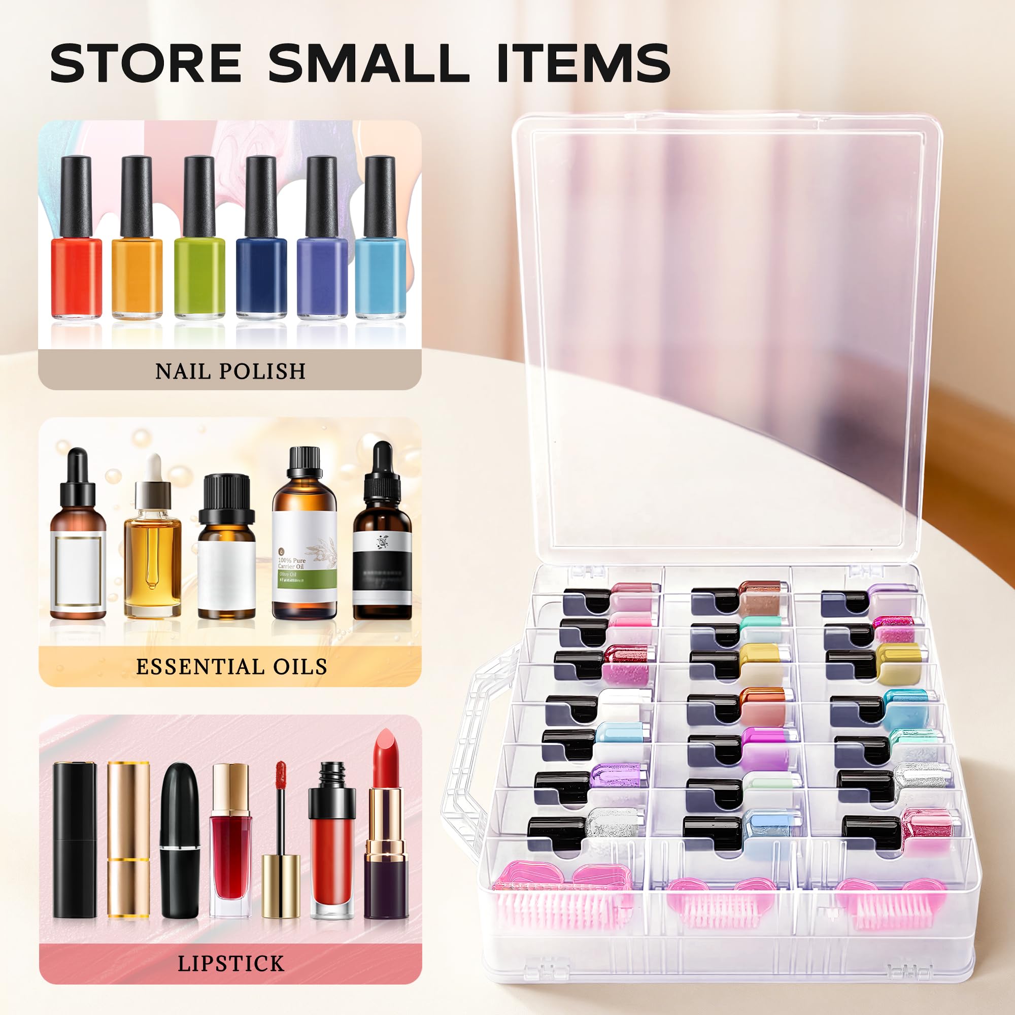 DreamGenius divisiones ajustables para diferentes botellas de esmalte