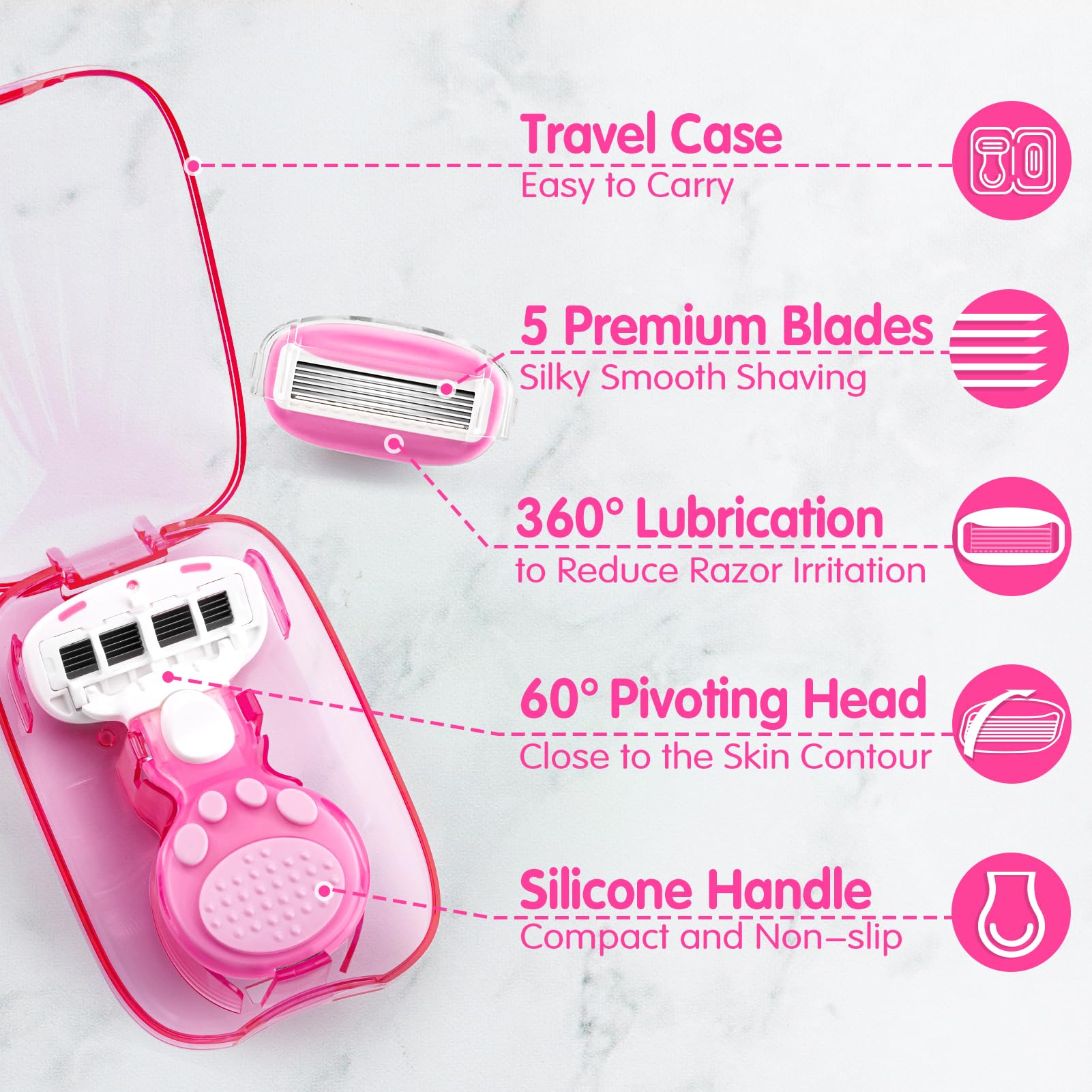 DreamGenius cabezal articulado 60° para seguir las curvas del cuerpo
