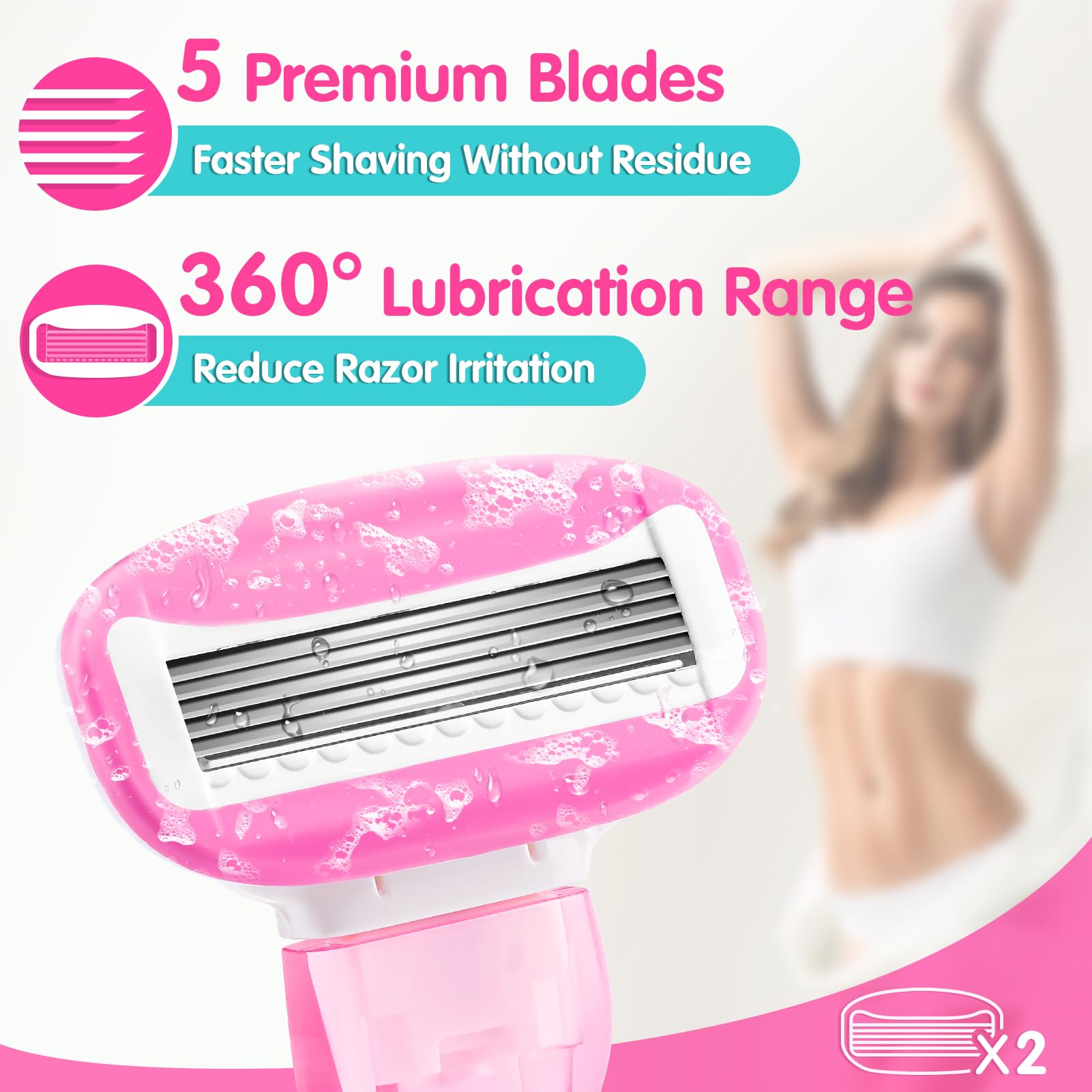 DreamGenius rasuradora de viaje con cinco hojas para un afeitado suave