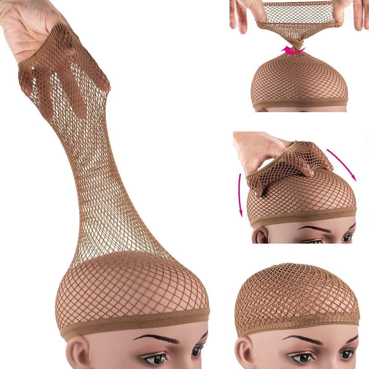 Dreamlover cap malla para peluca: respiración cómoda en verano para cabello largo.