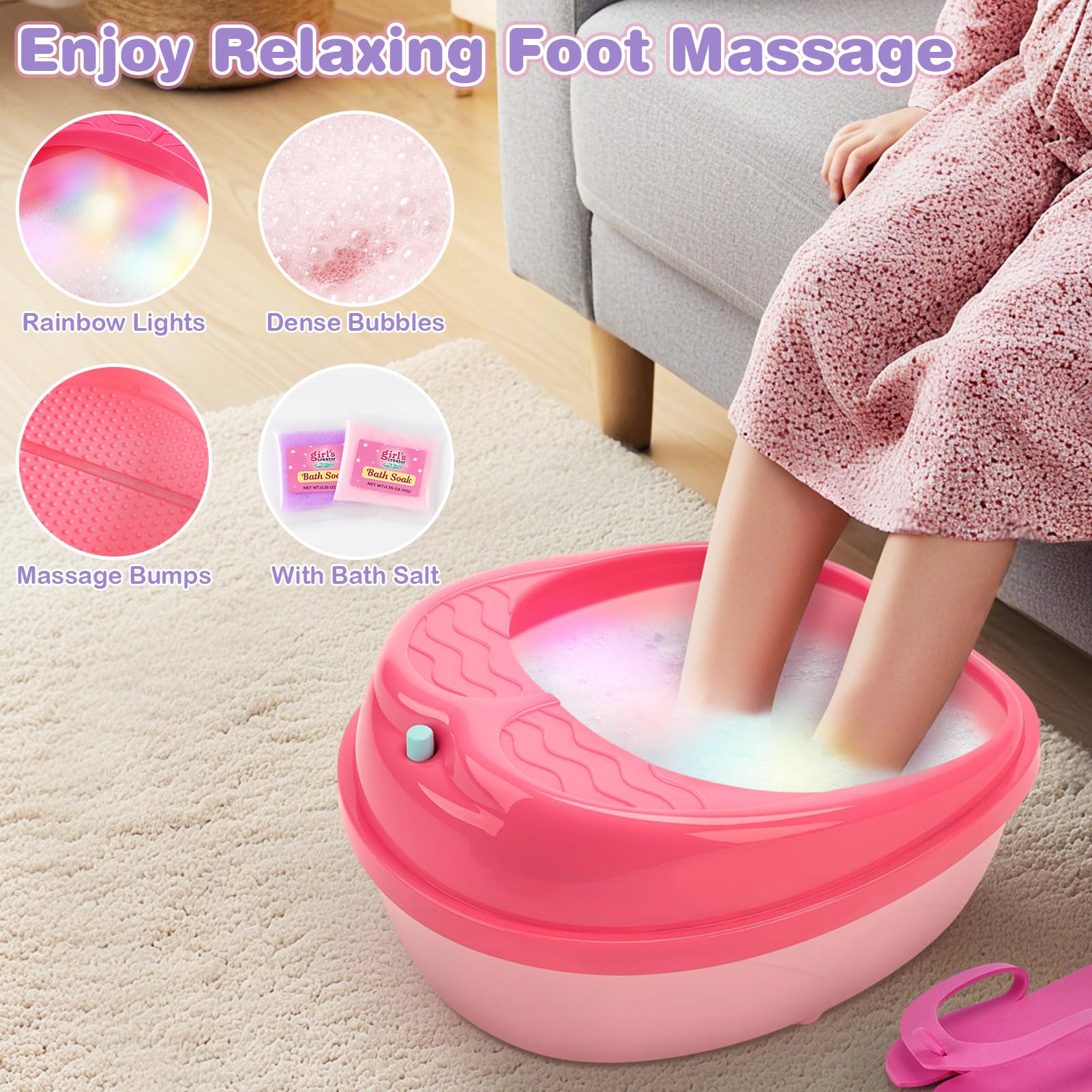 Dreamon Kids esmaltes y brillos para cambios de color fáciles.