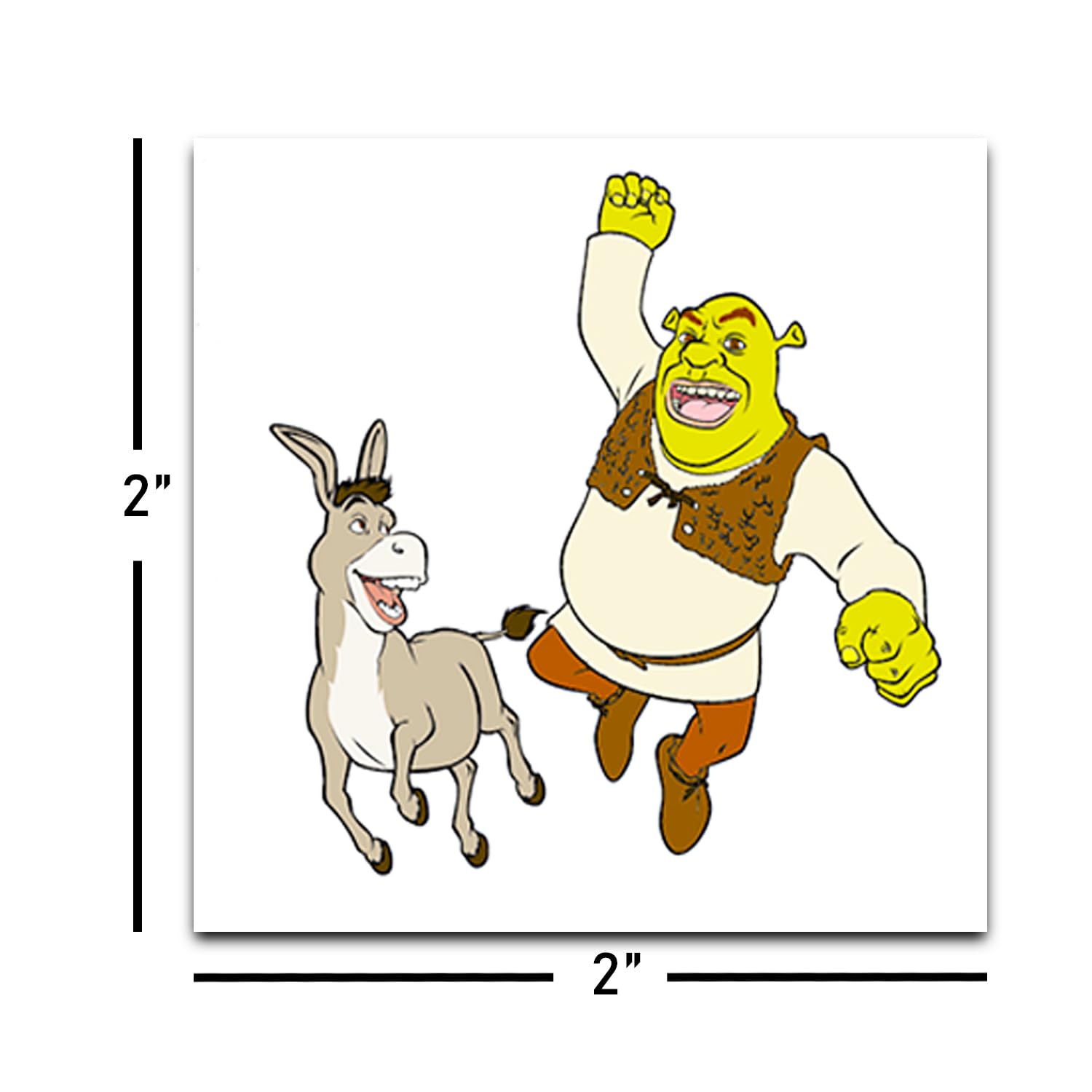 Tatuajes Shrek DreamWorks, diseños de personajes para manualidades o regalos en fiestas.
