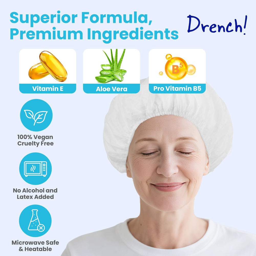 Drench Medical cap sin enjuague con vitamina E, menor irritación y confort.
