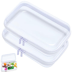 Dressica estuche rígido transparente con interior visible para identificar rápidamente artículos.