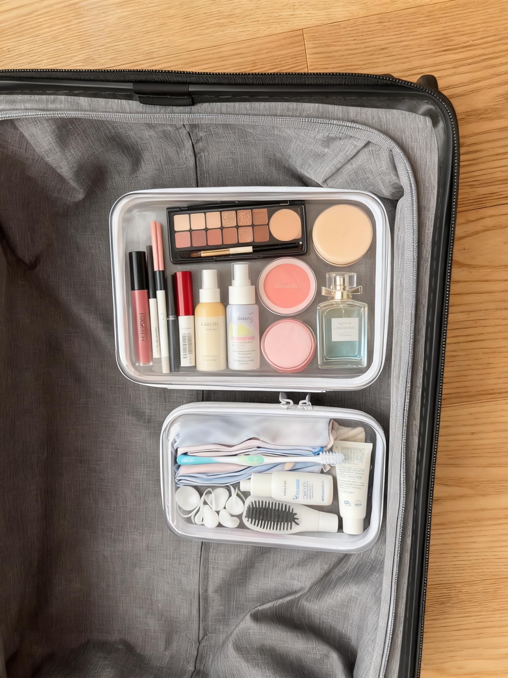 Ideal para viajes: Dressica mantiene cosméticos y accesorios organizados.