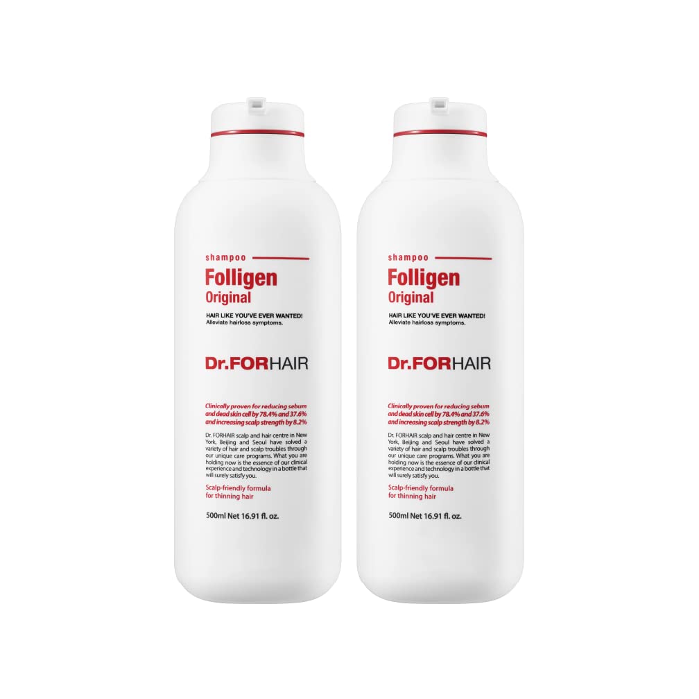 DR.FORHAIR Folligen Original Shampoing 500 ml — Bouteille pratique pour soin capillaire quotidien.