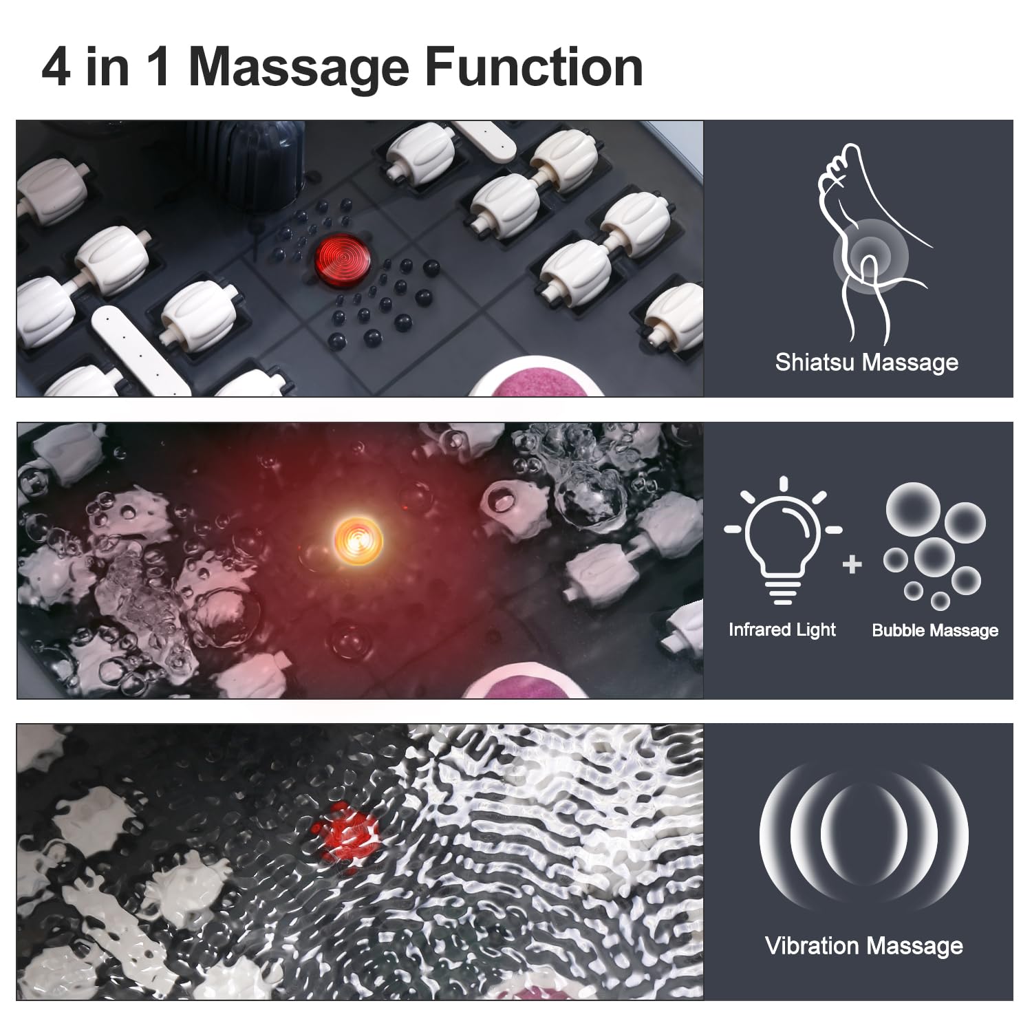 Rodillos Shiatsu removibles que masajes puntos clave del pie.