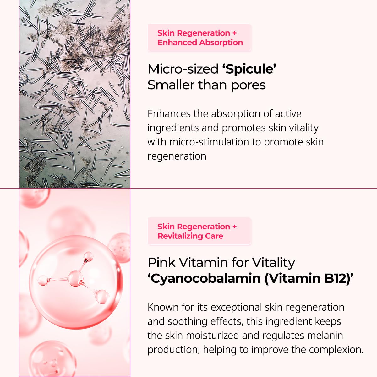 Dr.Melaxin Cemenrete: combinaison spicules et vitamine B12 pour le renouvellement.