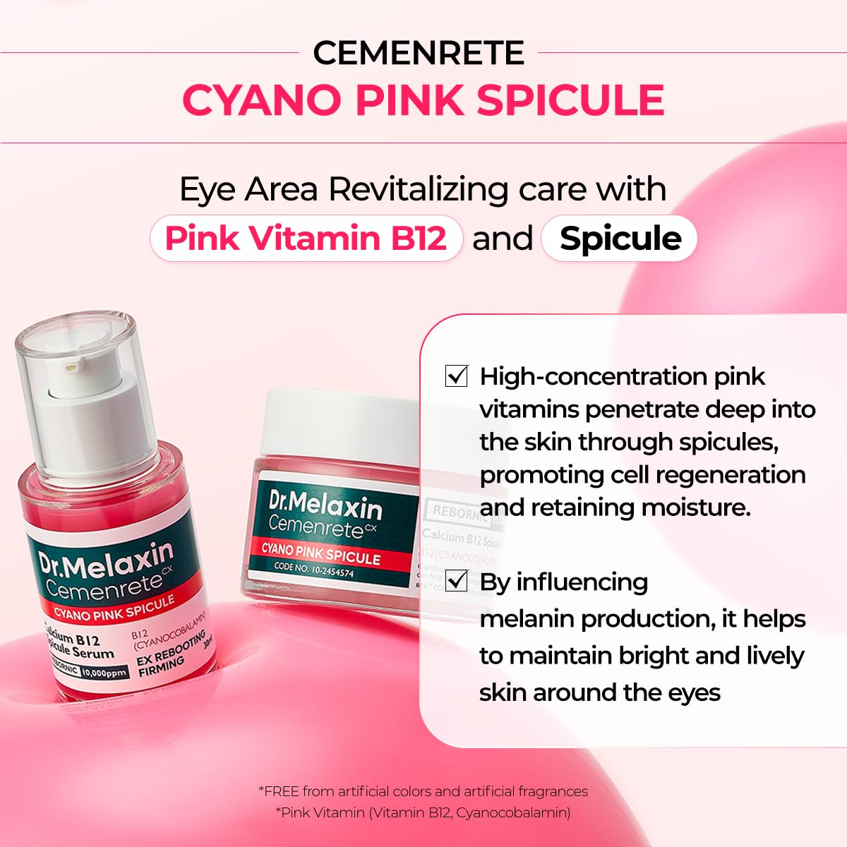 Dr.Melaxin Cemenrete: spicules stimulent légèrement la peau autour des yeux.