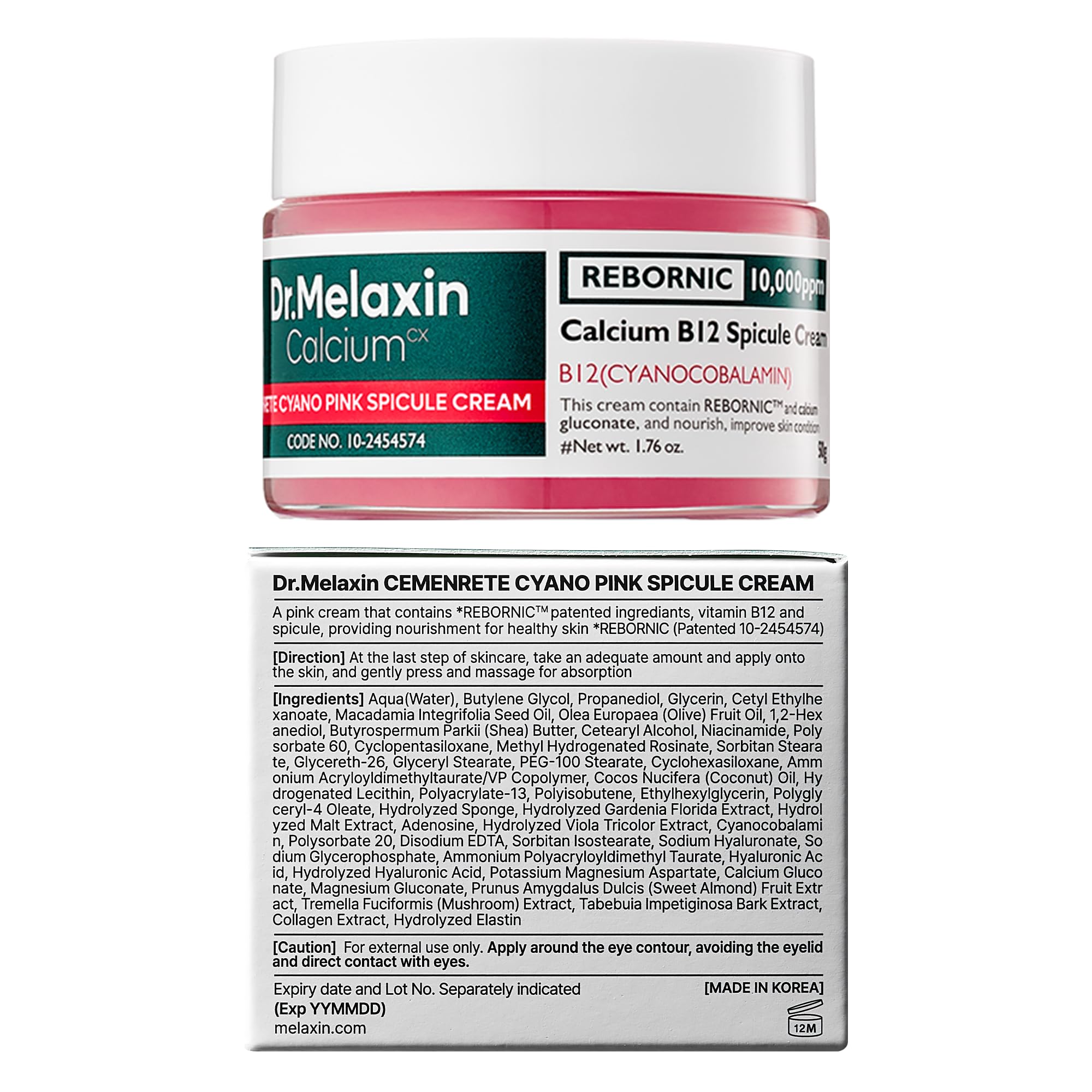 Dr.Melaxin Cemenrete tube de 1,69 fl. oz pour hydratation durable.