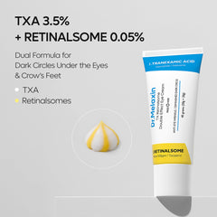 Dr.Melaxin crème double action yeux: texture riche pour atténuer les signes de fatigue.