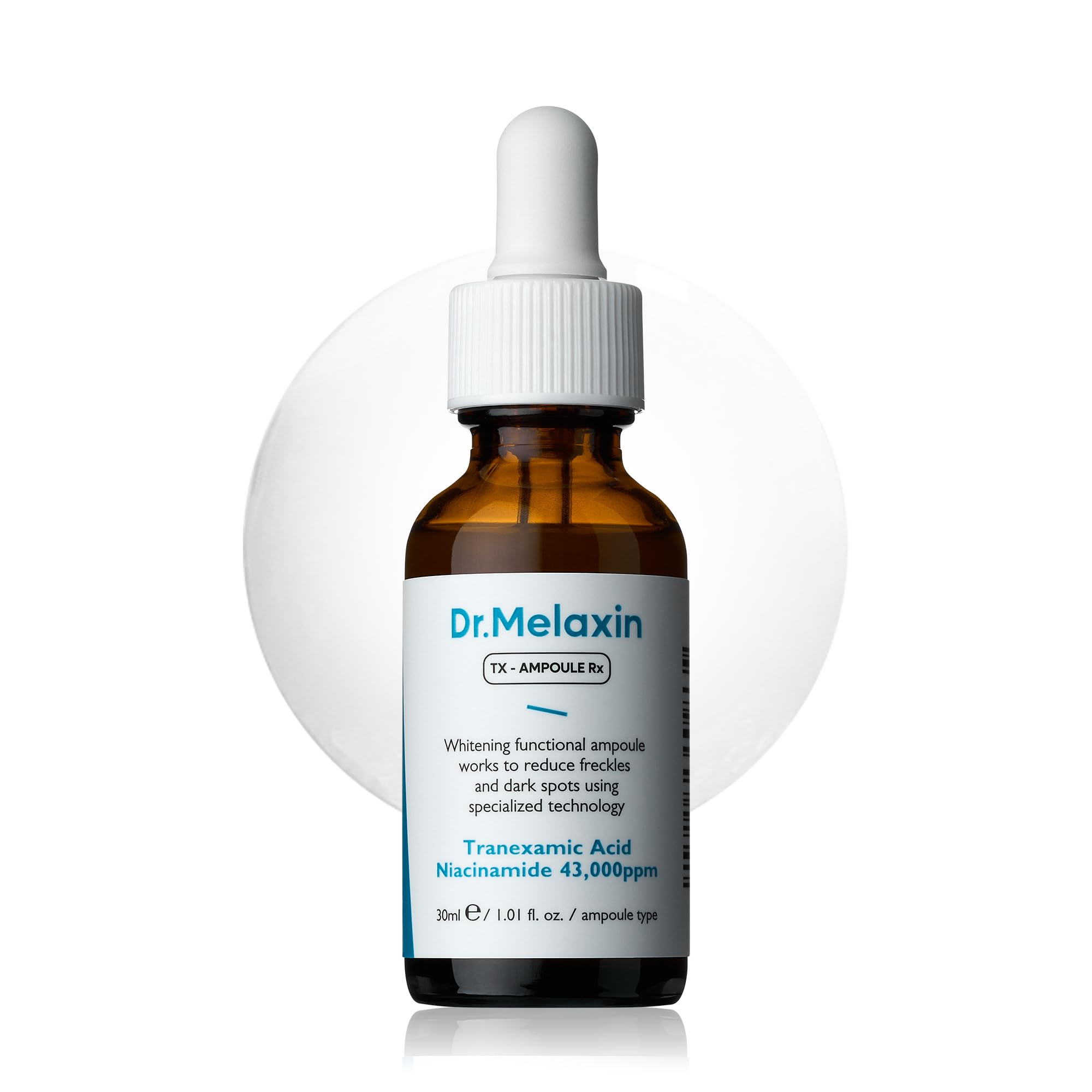 Dr.Melaxin TX ampoule visage : flacon élégant pour une application facile.