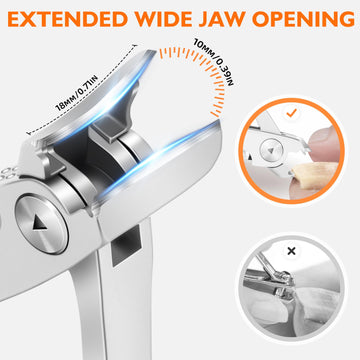 DRMODE apertura de 10 mm para uñas gruesas, corte rápido y cómodo.