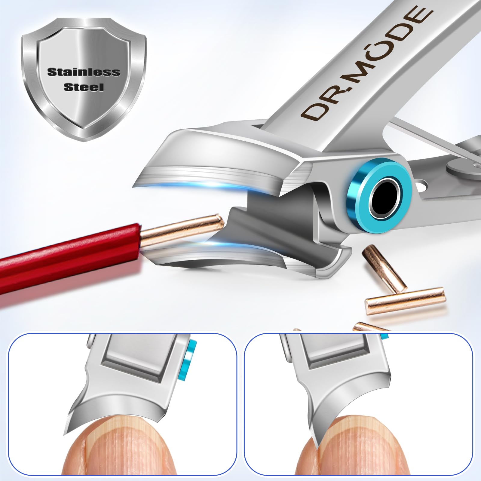 DRMODE cortauñas con imanes de seguridad para evitar residuos y lesiones