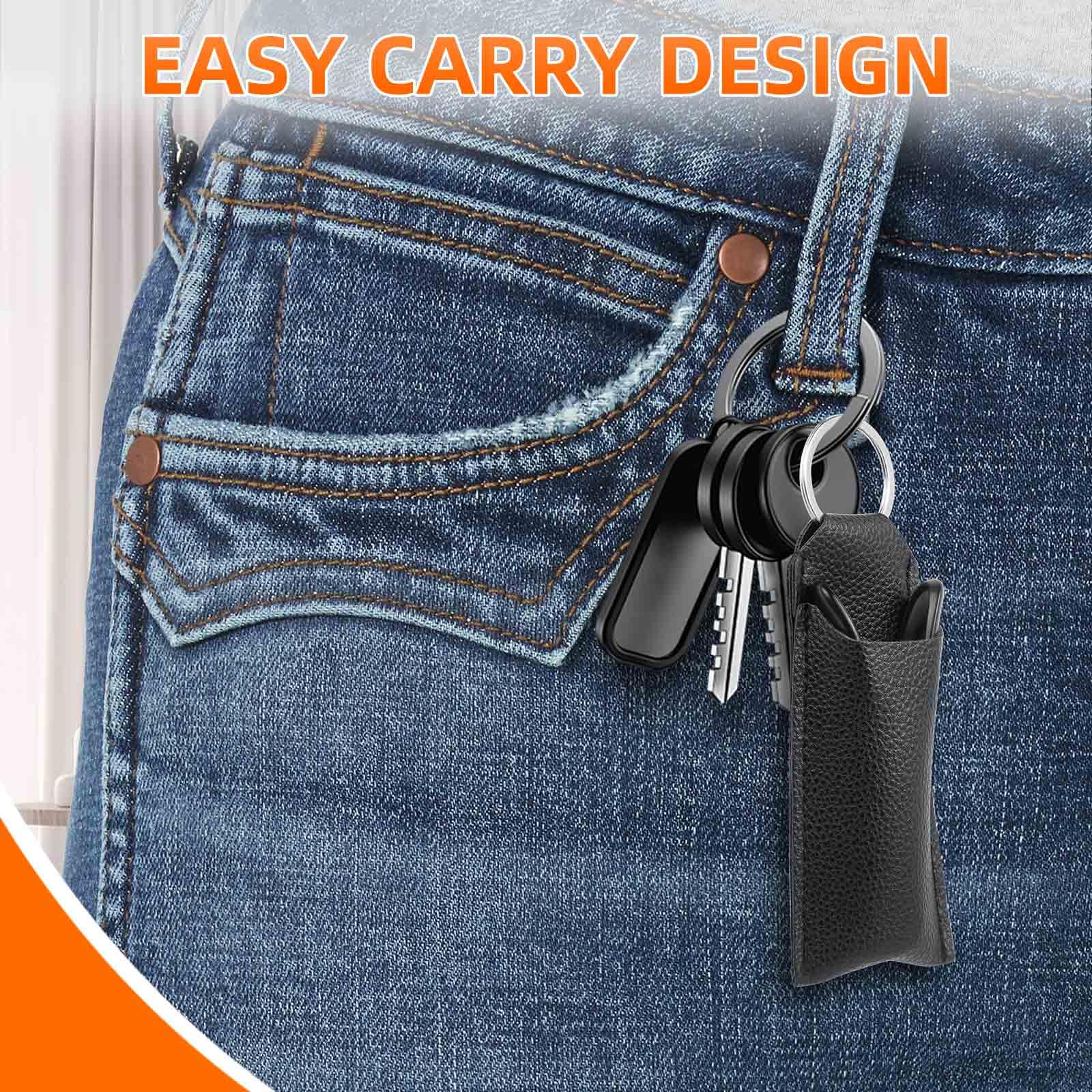 DRMODE funda de cuero con correa para llavero.