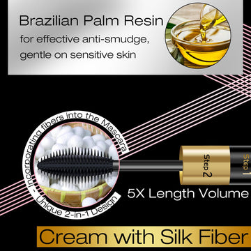 DRMODE Mascara resistente al agua 24h, fijación y definición duradera.