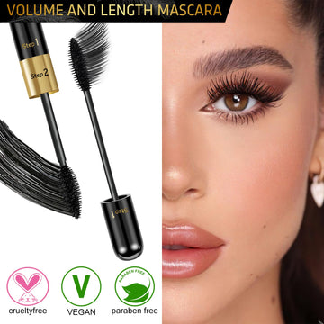 DRMODE Mascara volumen largo etapa 2, efecto 4D para estilos de noche.