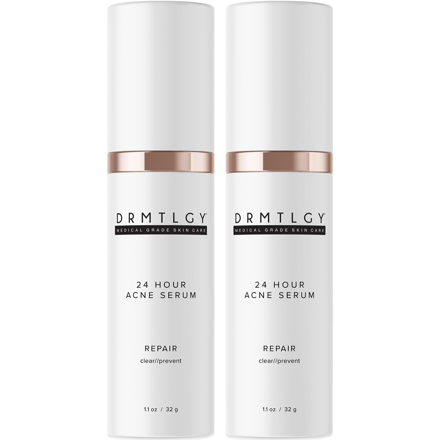 DRMTLGY botella tratamiento acne muestra aplicación puntual para brotes.