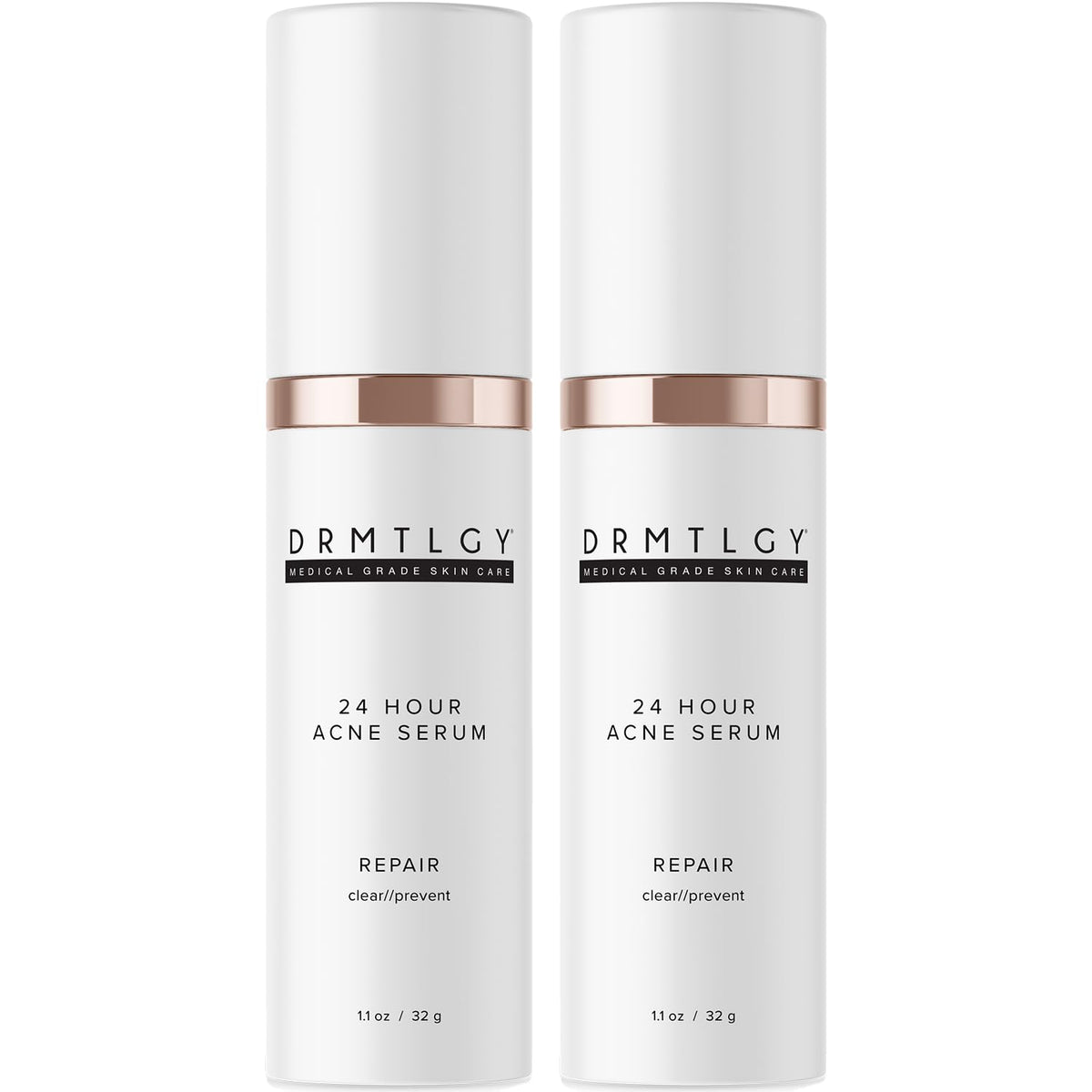 DRMTLGY botella tratamiento acne muestra aplicación puntual para brotes.