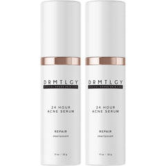 DRMTLGY botella tratamiento acne muestra aplicación puntual para brotes.