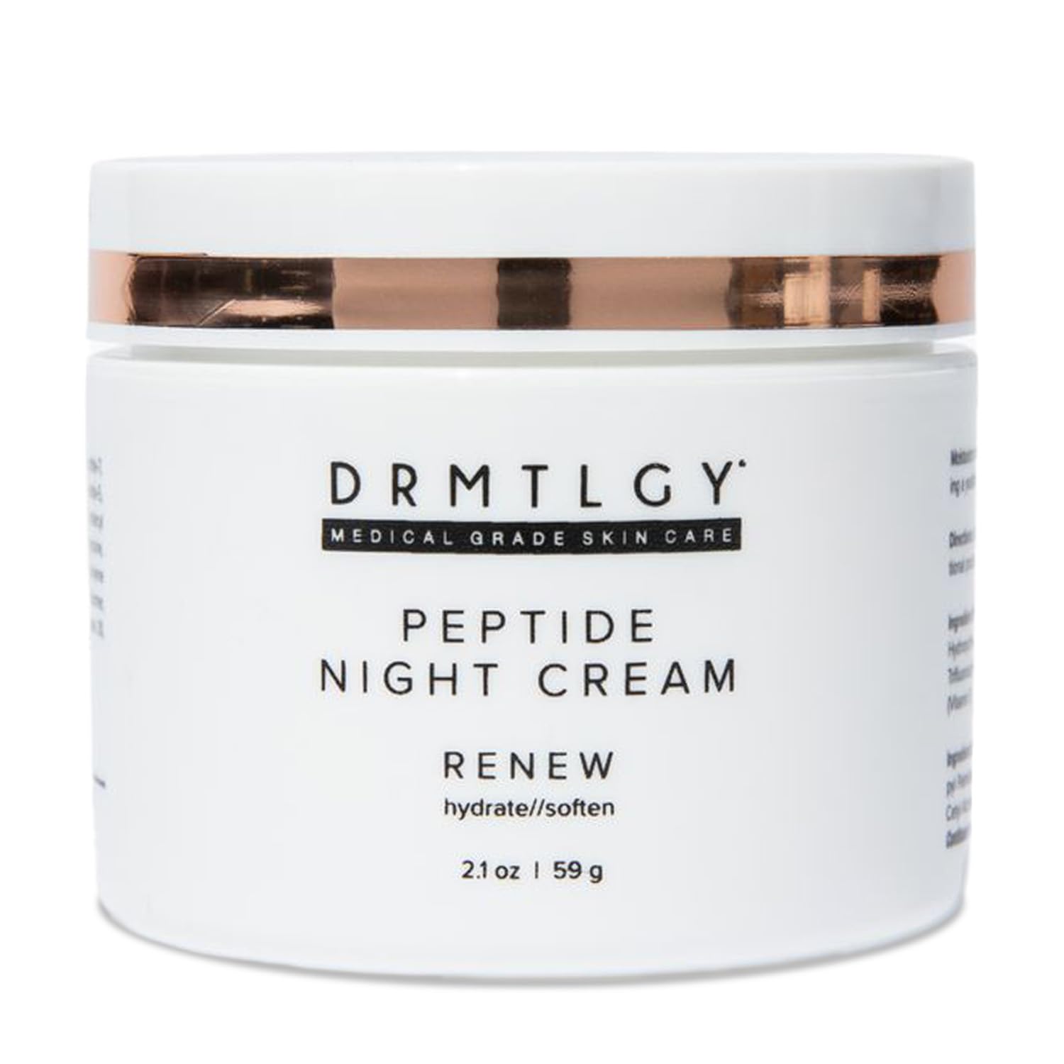 DRMTLGY crema nocturna con péptidos en botella, hidratación intensiva para piel firme