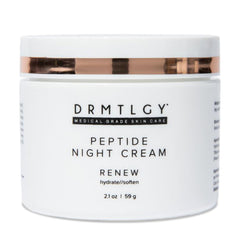 DRMTLGY crema nocturna con péptidos en botella, hidratación intensiva para piel firme